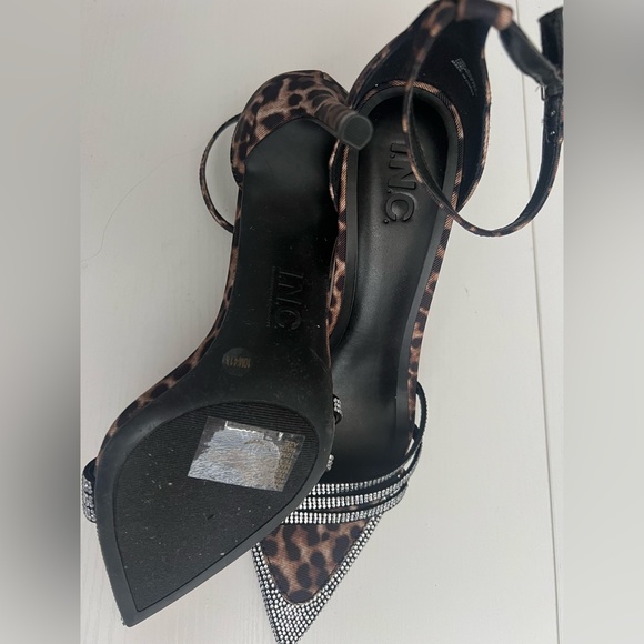 New INC International Concepts Women's Leopard Print Heels Rhinestone size10 - Picture 4 of 5